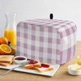thumbnail image 2 of Pink White Buffalo Check Toaster Cover 4 Slice, Farmhouse Plaid Modern Geometric Dustproof Bakeware Oven Protector with Top Hook, Waterproof Small Kitchen Appliance Toasters Dust Cover, 12"x11"x8", 2 of 9