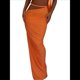 thumbnail image 2 of Conjunto de 2 Piezas para Mujer, Sexy, , de Verano, con Top Fruncido y Espalda Descubierta, y Falda con Aberturas, Vestido de Noche. Color Naranja L, 2 of 7