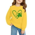 thumbnail image 4 of Mercatoo Toddler Girls Boys St. 𝐏atrick's Day Sweatshirt Cloverss Pullover Shirts Kids Crewneck Long Sleeve Sweater Tops Clothes, 4 of 6