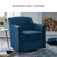 thumbnail image 5 of Ashley Furniture Bradney Metal Swivel Accent Chair in Blue & Black, 5 of 14
