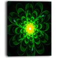 thumbnail image 2 of Fleur Fractale Verte Lumineuse sur Noir - Impression sur Toile Florale, 2 of 3