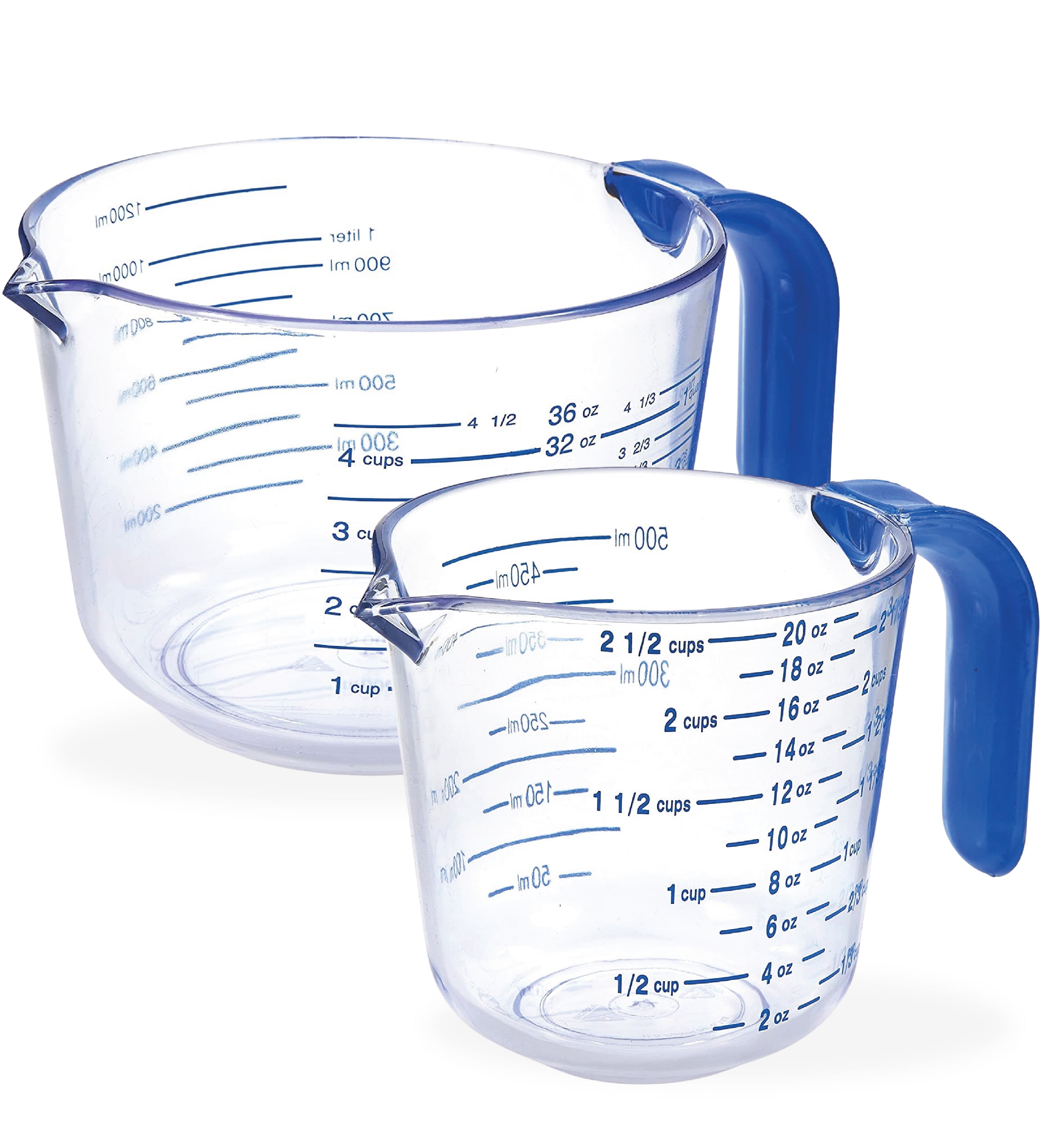 Arrow Plastic Measuring Cups for Liquids, Set of 2 - With Cool-Grip ...