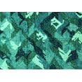 thumbnail image 1 of Ahgly Company Machine Washable Indoor Rectangle Abstract Turquoise Blue Modern Area Rugs, 4' x 6', 1 of 4