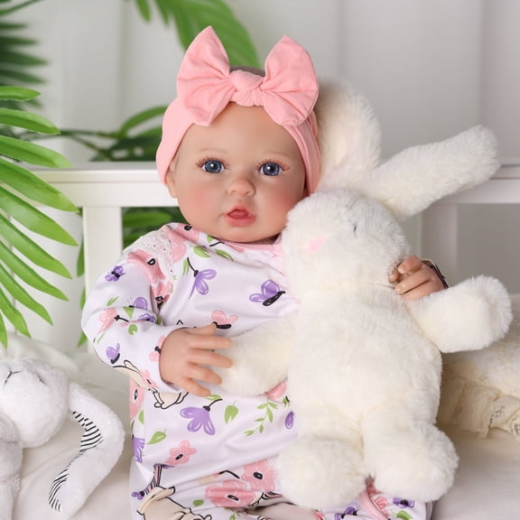 RSG REALISTIC SWEET GALLERY 17-Inch Lifelike Reborn Baby Dolls with Soft Cloth Body -Sleeping Real Life Newborn Baby Dolls with Toy & Gift Set for Kids Age 3