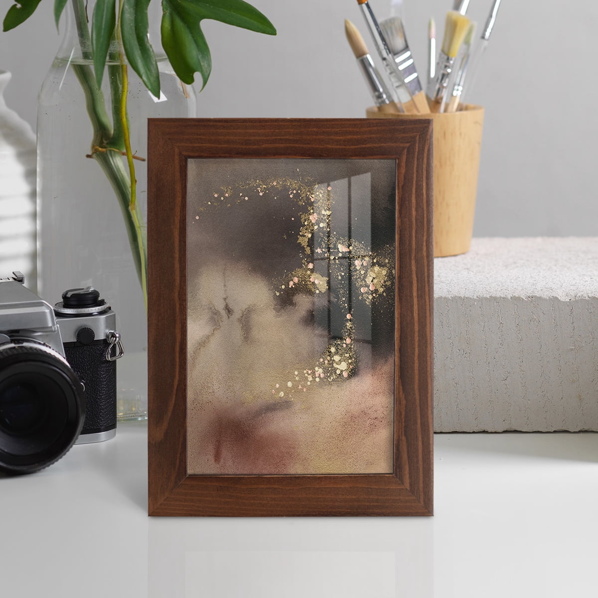 UA UK Mountain Seasons II - Framed Print w/glass - Chestnut