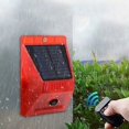 thumbnail image 2 of Luz de alarma solar, alarma de sonido, luz estroboscópica, detector de movimiento, alarma de seguridad, advertencia intermitente, IP65 a prueba de agua, cuatro modos, distancia de detección 5-8 m (2, 2 of 5