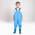 thumbnail image 2 of Children‘s Boys Girls Dinosaur Rainbow Printed Button Rain Jacket Hooded Windproof Raincoat, 2 of 7