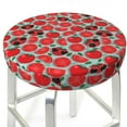 thumbnail image 3 of Lsque Cute Tomato Round Bar chair cushion covers Velvet Fabric Premium Comfort Protects from Scratches and Stains for 14-17 Inch Chair- 13 inch, 3 of 7