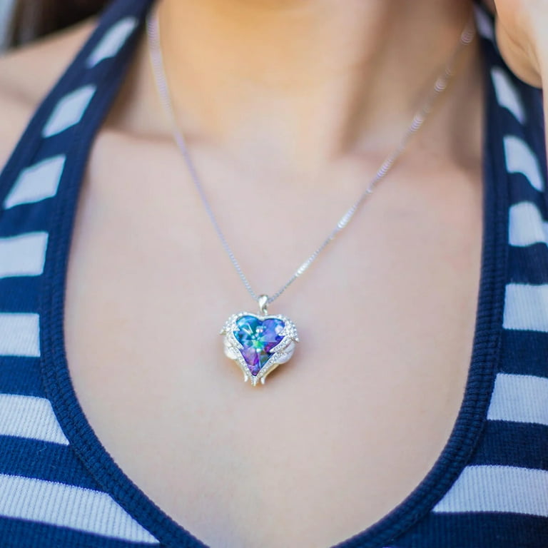 Angel wing shop necklace swarovski