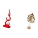 thumbnail image 5 of Figura abstracta de resina con forma de llama y hoja de metal, escultura moderna, adorno para escritorio, patio, oficina, estantería, mesa, fiesta, ho, 5 of 8