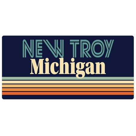 

New Troy Michigan 5 x 2.5-Inch Fridge Magnet Retro Design
