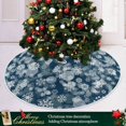 thumbnail image 6 of FMSHPON Beautiful Christmas Snowflake Xmas Christmas Tree Skirt Stand Mat for Holiday Party Decoration Indoor Outdoor 48 inches, 6 of 6
