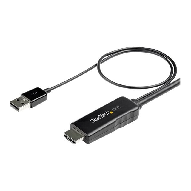 StarTech.com 10 ft. (3 m) HDMI to DisplayPort Cable - 4K 30Hz - Video cable - HDMI, USB (power only) male to DisplayPort male - 10 ft - black - 4K support, active