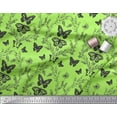 thumbnail image 3 of Soimoi Poly Georgette Fabric Leaves,Floral & Butterfly Print Fabric by The Yard 52 Inch Wide, 3 of 3