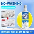 thumbnail image 4 of cpengpj White Shoe Cleaner 1-Pack 3.4 oz, with Sponge Applicator No-Wash Foam Formula Removes Stains and Yellowing, for Sneakers Canvas Leather and Mesh Footwear, 4 of 9