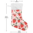 thumbnail image 2 of Coolnut Strawberry Christmas Stocking Personalized Large Candy Stocking, Xmas Stockings Decoration Hanging Gift for Family Holiday Party Ornaments Decor Fireplace, 2 of 7