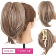 thumbnail image 2 of Chignon Droit en Désordre Postiche Synthétique Queue de Cheval Courte Pince Extensions de Queue de Cheval pour Femmes, 2 of 7
