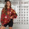 thumbnail image 3 of SCRAWLGOD Christmas Tree Stars Snowflake Red Women Sweatshirt Long Sleeve Crew Neck Sweatshirts for Women Trendy Comfy Casual Clothes Oversized Pullover Tops with Pockets, XL, 3 of 7