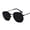 Silver Black, variant on Metal Frame Fashion Glasses with 99 Percent Visible Light Transmission PC Lenses UV400 Protection Personality Eyewear