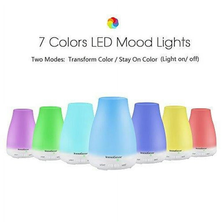 InnoGear Essential Oil Diffuser 7 Colors Light White Aromatherapy