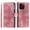 Pink, variant on ShellTech iPhone 14 Pro Case Wallet for Women, Mandala Floral Embosssed PU Leather,Red
