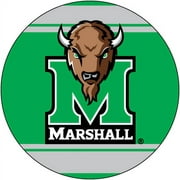 R and R Imports, Inc Marshall Thundering Herd Collegiate 4 Inch Round Trendy Polka Dot Magnet