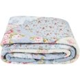 thumbnail image 2 of Bedspread 150x200cm, Soft and Comfortable Cotton Bedspread, Blue Floral Pattern Patchwork Blanket, 2 of 5