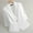 White#2, variant on GaThRRgYP Blazer Jackets for Women Button up,Women's Fashion Casual Solid Color Pocket Turndown Collar 3/4 Sleeve Blouse Blazer Black S