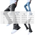 thumbnail image 3 of Zynoxe Mens Denim Pants Trendy Streetwear Vintage Elastic Waist Button Bootcut Jeans Lounge Washed Stretch Casual Denim Trousers Blue 2XL, 3 of 7