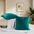 thumbnail image 3 of Home Soft Things Pleated Velvet 2 Piece Throw Pillow Cover Set - Sapphire - 26" x 26", 3 of 7