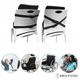 thumbnail image 2 of Swayvoo Back Support Pillow for Office Chair & Car Seat — High-Density Memory Foam Back Cushion for Lower Back Pain Relief, Ergonomic Design, Adjustable Strap, Black, 2 of 7