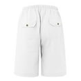 thumbnail image 5 of Clearance! Hontri Men's Casual Shorts Male Summer Casual Solid Short Pant Short Trouser Pant Pocket Short Fashion Short Men's Classic Fit Pants White,Xxl, 5 of 5
