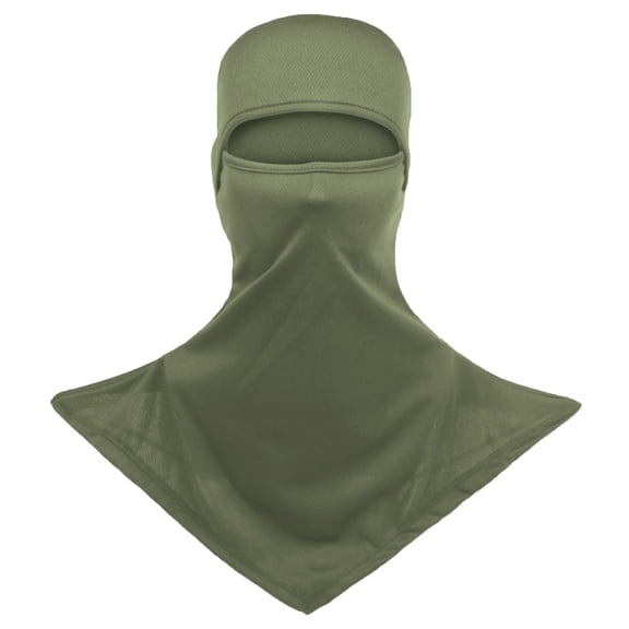 Domuza Balaclava men women solid color face mask 2026 Summer Cooling Sun UV Protection Hood Breathable Full Head Mask Face Cover for Cycling Fishing Army Green One Size