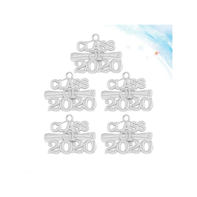 Student Graduation Souvenir 5pcs Graduation Hanging Pendant Creative Class 2020 Graduation Decor Pendant Souvenir Gift for Student Graduate Friend (White)