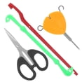 thumbnail image 5 of Kit de herramientas para aparejos de pesca, extractor múltiple, probador de anzuelos, tijeras, aparejos de pesca de carpa, extractor de cebo naranja, Juego de 4 Uds., 5 of 5