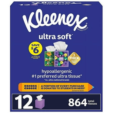 kleenex ultra soft 3 ply facial tissues 12 pack
