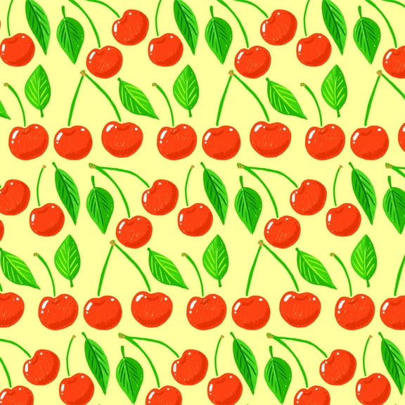 Cute Cherry Pattern Sketchy Premium Roll Gift Wrap Wrapping Paper