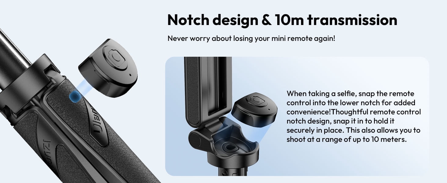 Ulanzi JJ03 Magnetic Phone Tripod Grip Selfie Stick with Remote Control for Photography Video Vlog