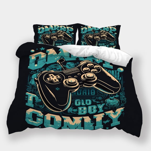 Duvet Cover Set Teen Adult Creative Bedding Set Game Theme Bedspreads Bedroom Decor,California King (98"x104")