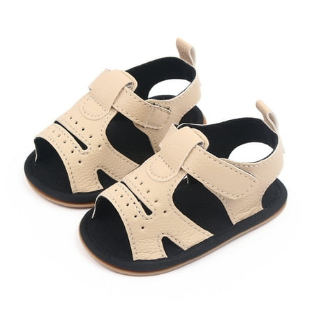 

NEGJ Toddler Kids Solid Color Girls First Walking Leisure Shoes Open Toe Leisure Shoes Sandals