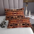 thumbnail image 3 of Western Quilt Set Southwestern Coverlet Set,Geometric Aztec Bedspread Set Queen,Retro Exotic Stripes Quilted Geometry Triangle Western Decor for Bedroom, 3 of 3