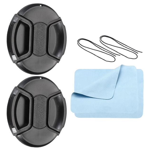 Unique Bargains Center Pinch Front Lens Cover Dust Camera Lens Cap for Lens with 82mm Thread, 2 Pack