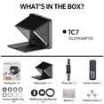 thumbnail image 1 of Fold Prompter Portable Teleprompter For Phone Camera For Live Interview Video For 7.9 Inch Tablet ,Easy setup, Desktop controlled, 1 of 6