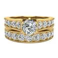 thumbnail image 4 of Riviera 18K Wedding Rings for Women Bridal Set Round Cut 1.80 Carat 18K Gold ( G , SI ), 4 of 5