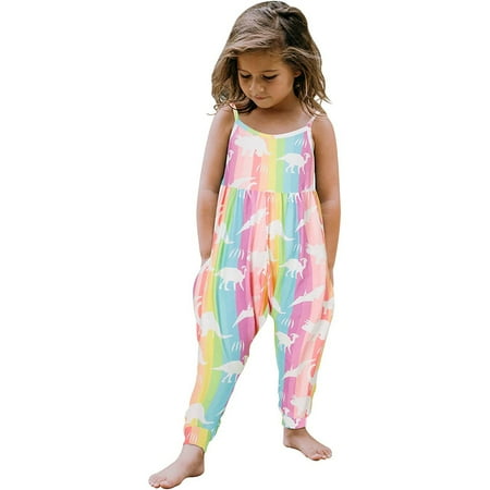 

Juebong Baby Shower Clothing Deals For Days Toddler Girls Baby Kids Jumpsuit One Piece Dinosaur Strap Romper Summer Outfits