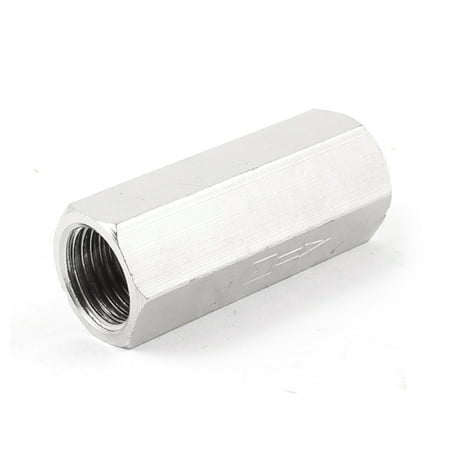 Unique Bargains Pneumatics Silver Tone Full Port One Way Air Check Valve 1/4