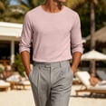 thumbnail image 4 of fatyb Men's Long Sleeve T Shirts Crew Neck Casual Basic Tee Shirts Breathable Thin Pullover Tops for Men, 4 of 7