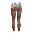 thumbnail image 6 of Renewold Christmas Plaid Snowman Tree Yoga Leggings for Women with Pockets Stretchy Fashion Exercise Yoga Pants High Waisted Full Length Graphic Pants for Running Cycling Yoga, M, 6 of 8