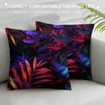thumbnail image 3 of Acheng Short Plush Pillowcase 1 Piece - Palm Leaves with Lush Branches and Leaves, Tropical Jungle Palm Leaves with Charming Colors White, 3 of 5
