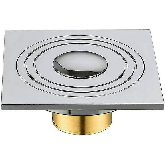 Linear Shower Floor Drain Shower Drain Cover,Full Copper Deodorant Thickened Deep Water Sealed Floor Drain Linear Shower Drain